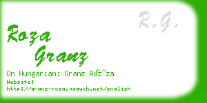 roza granz business card